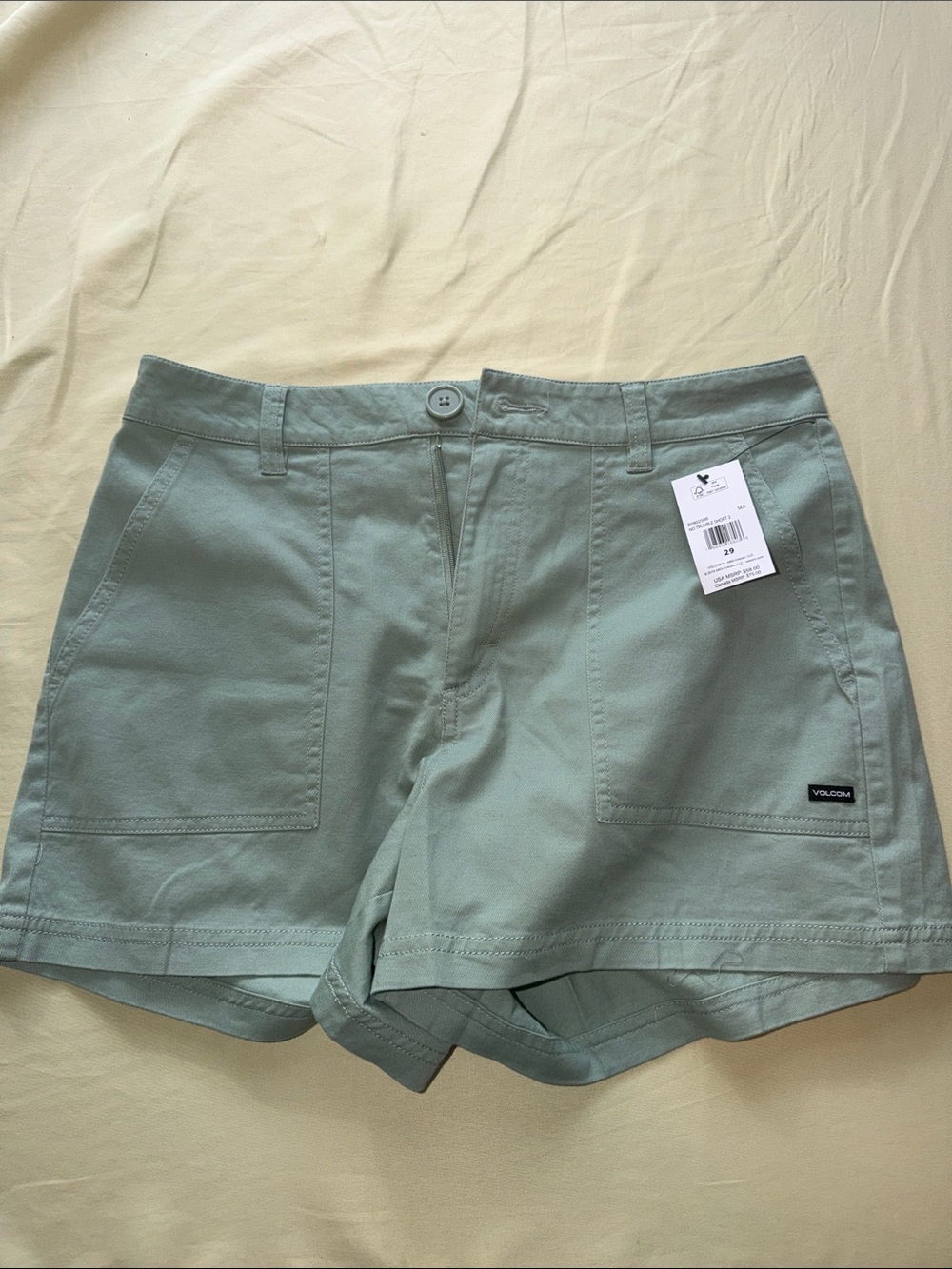 Volcom Women's Sage Green Utility Shorts